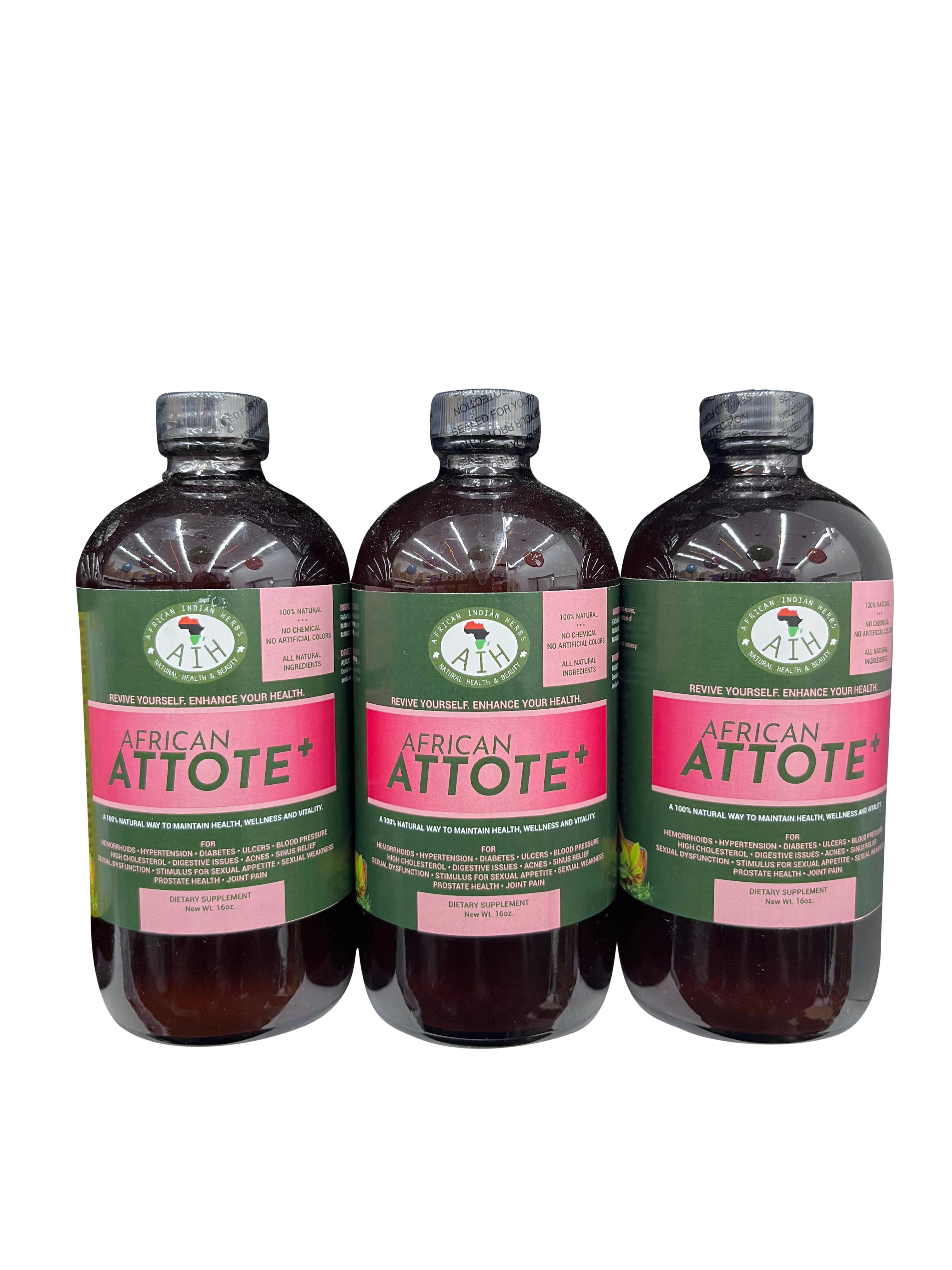 AfroCosmetics & Culture - Venta al por mayor Suplementos/vitaminas para beber - Botella de 16 oz de Attote Africano Puro Natural Orgánico0