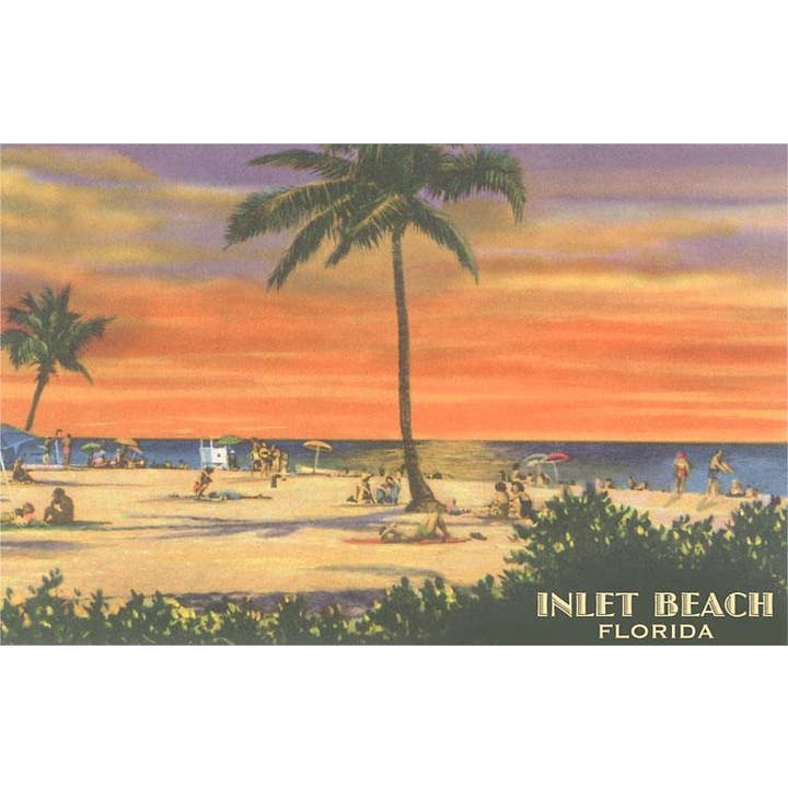 Postkarte FL-1520 Inlet Beach Sonnenuntergang für den Großhandel von Found Image Press