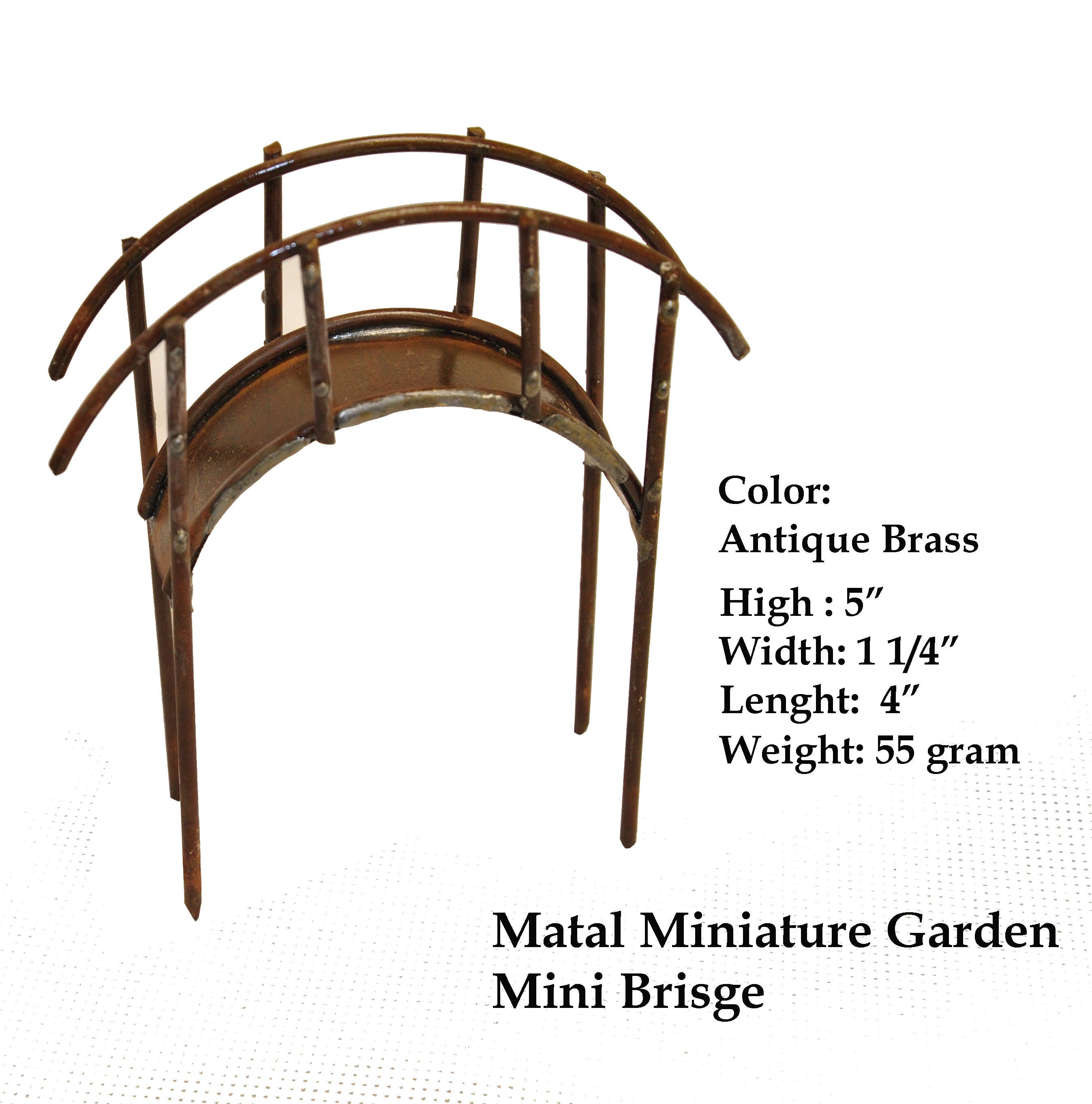 G & F Products - Wholesale Outdoor Ornament/Decor - Fairy Garden Miniature Mini Bridge, Rustic2