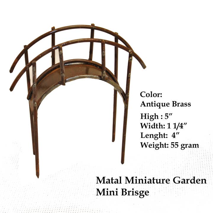G & F Products - Wholesale Outdoor Ornament/Decor - Fairy Garden Miniature Mini Bridge, Rustic2