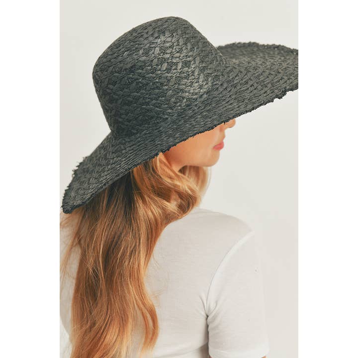 Hana - Wholesale Straw Hat - Women's - Solid Floppy Sun Hat