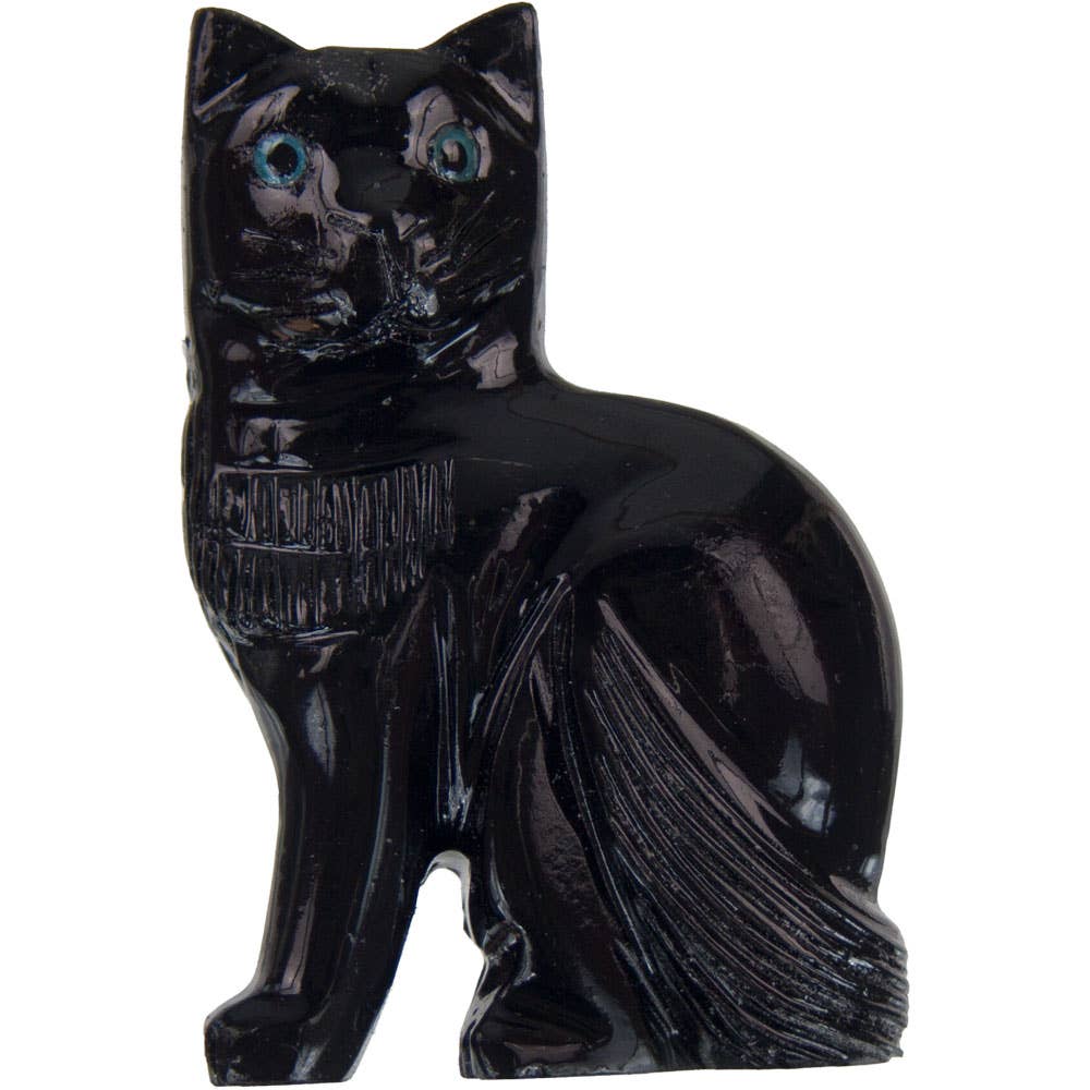 Kheops International - Vendita all'ingrosso Statuette decorative - Spirit Animal gatto in onice nero da 3,2 cm (confezione da 5)1