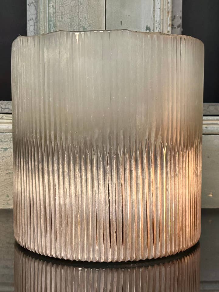 FROSTED BAMBOO VESSEL 8x8" for wholesale by The Light Garden Collection