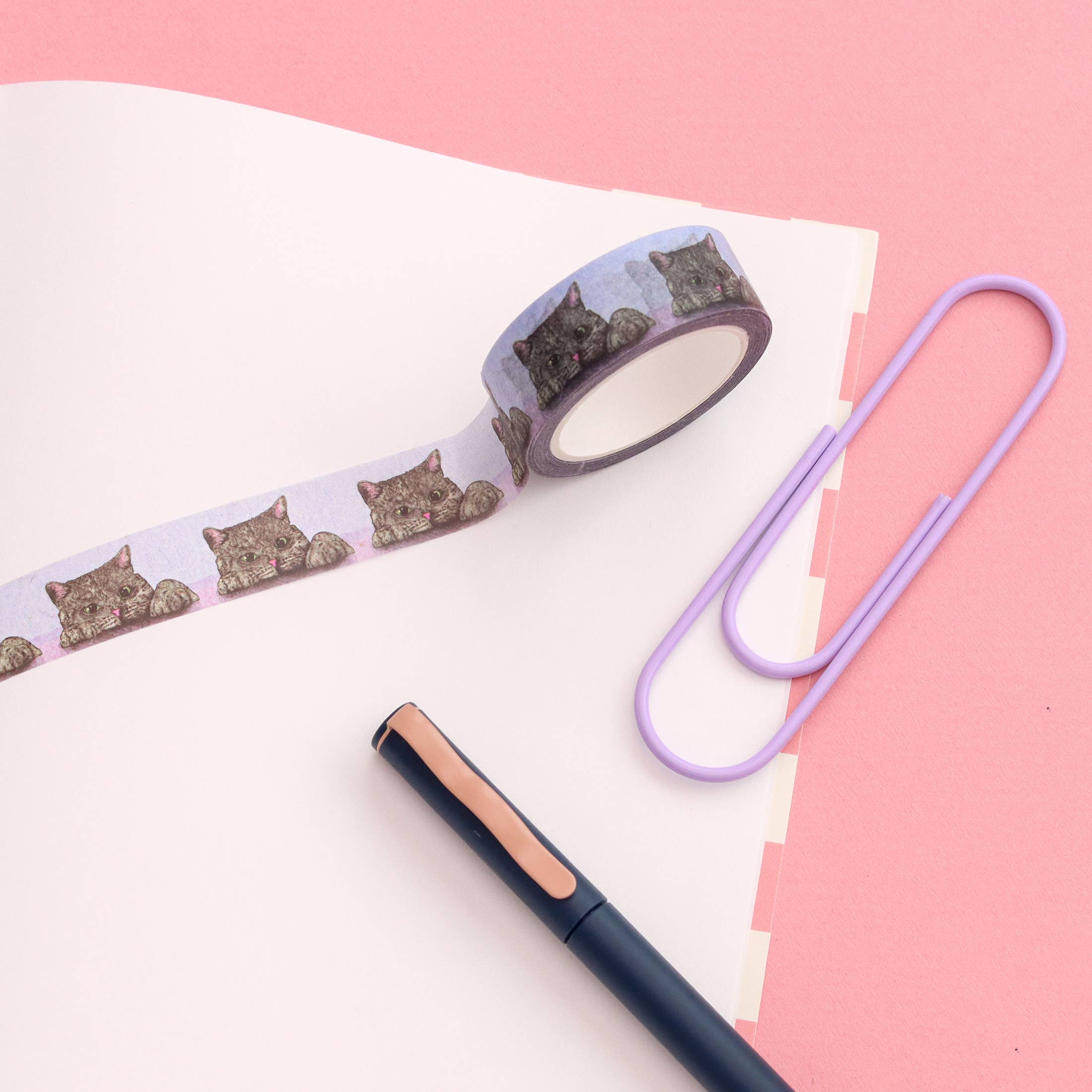 Fawn & Thistle Ltd (US Duties Paid) - Wholesale Washi Tape - Peeping Black Cat Washi Tape | Paper Tape | Cat Gifts2
