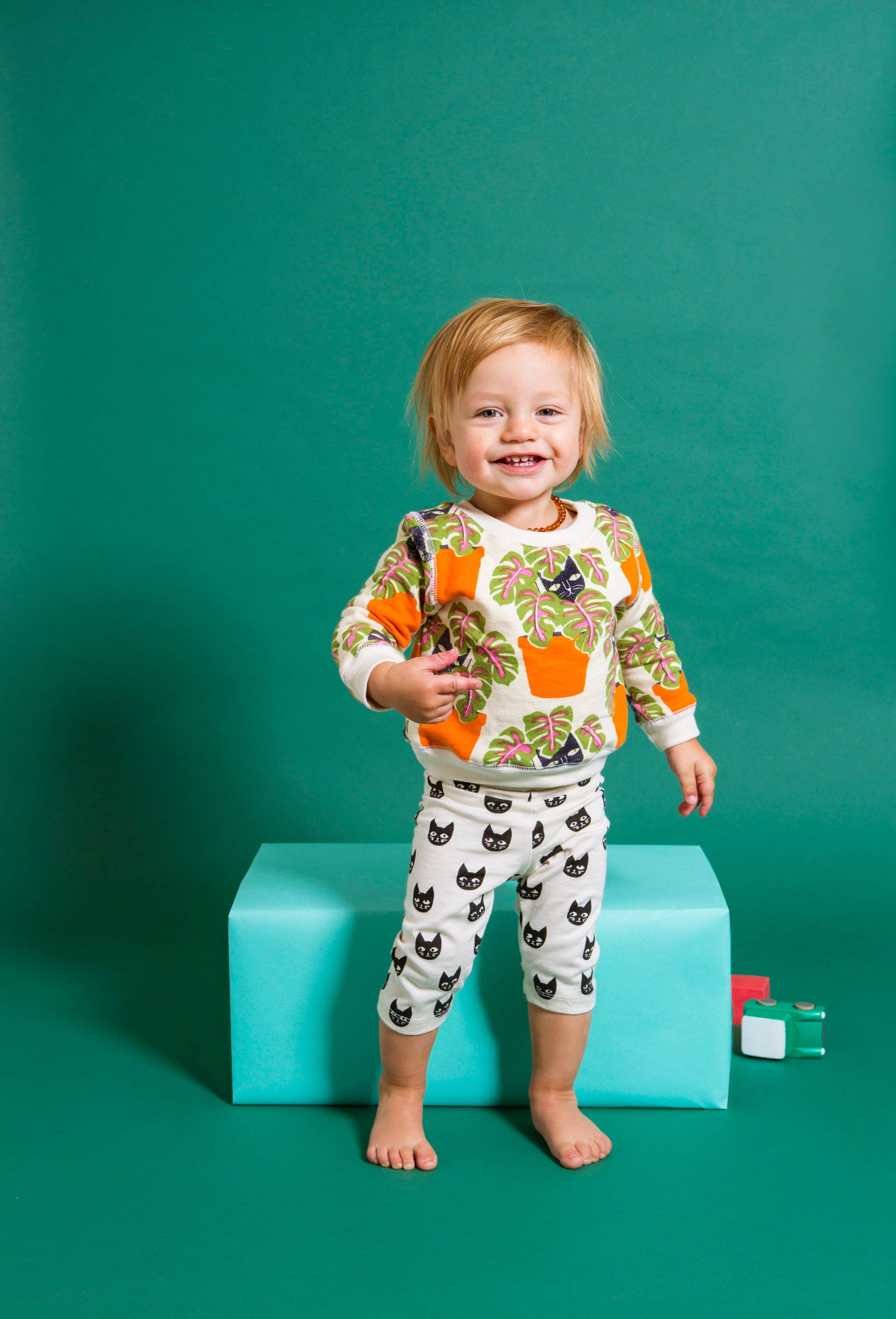 Baby Cats of California - Vendita all'ingrosso Felpa - Bambini - Felpa per bambini con gatto in vaso2