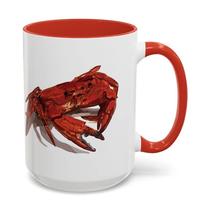 Caneca de Café com Acento de Caranguejo Rústico - Presente Divertido para Amantes de Marisco (325ml, 443ml) por atacado de Blue Cava