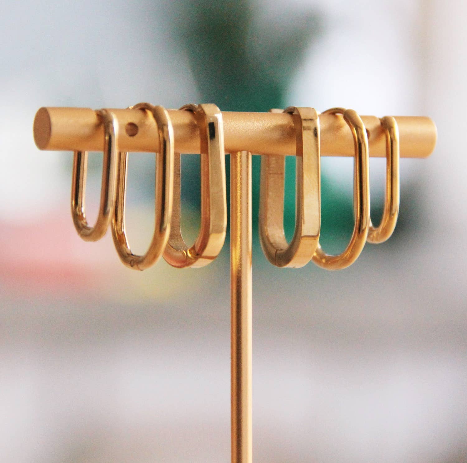 Bazou - Wholesale Hoop Earrings - Stainless steel creole oval 21mm "basic" - gold1