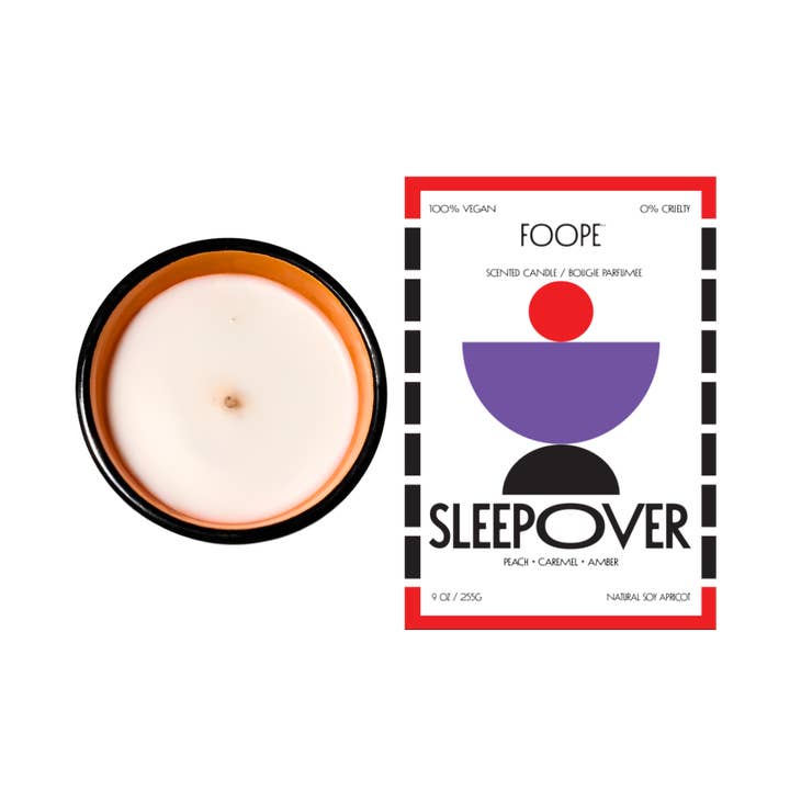 FOOPE - Wholesale Jar/Filled Candle - Sleepover Scented Candle 9 oz1