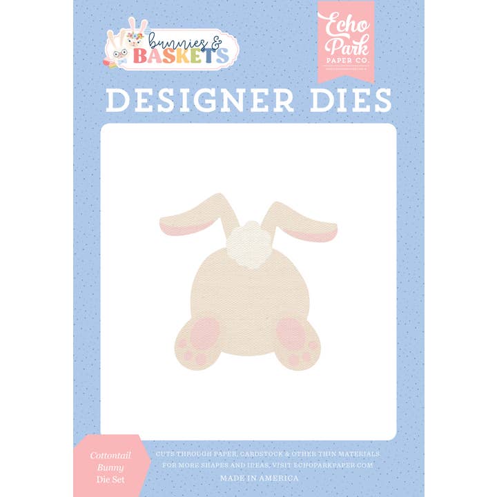 Bunnies And Baskets: Cottontail Bunny Medium Die Set for wholesale by Echo Park Paper Co.