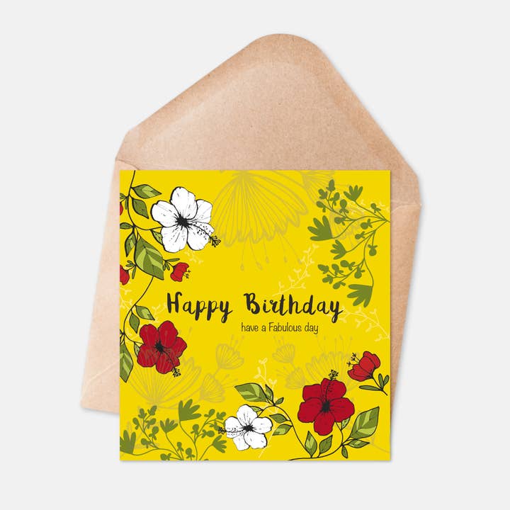 Happy birthday Card - Have a fabulous day for wholesale by Ilana Ewing Designs