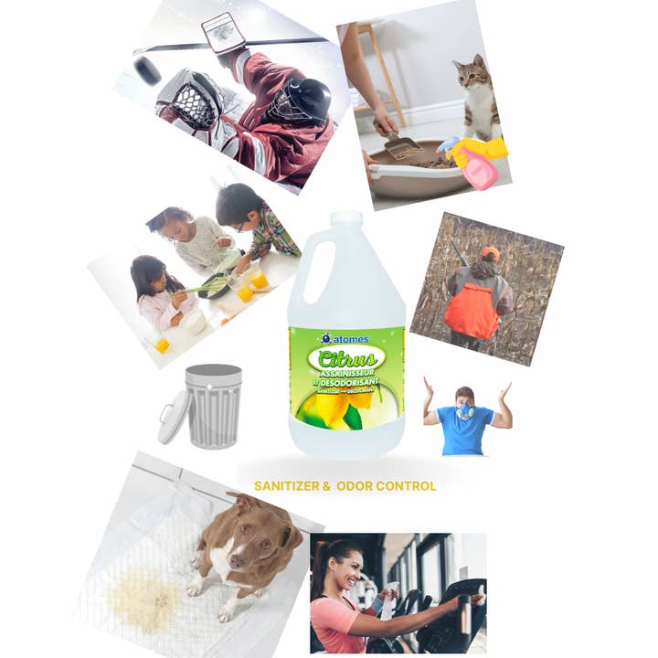 atomsbio - Vendita all'ingrosso Detergente multisuperficie - CITRUS - Detergente Germicida Disinfettante & Deodorante5