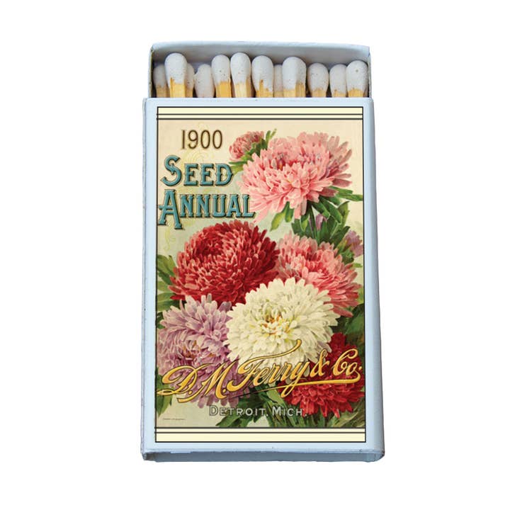 Flowers Seed Annual Matchbox •Decorative Matches• Candle Acc for wholesale by Most Amazing