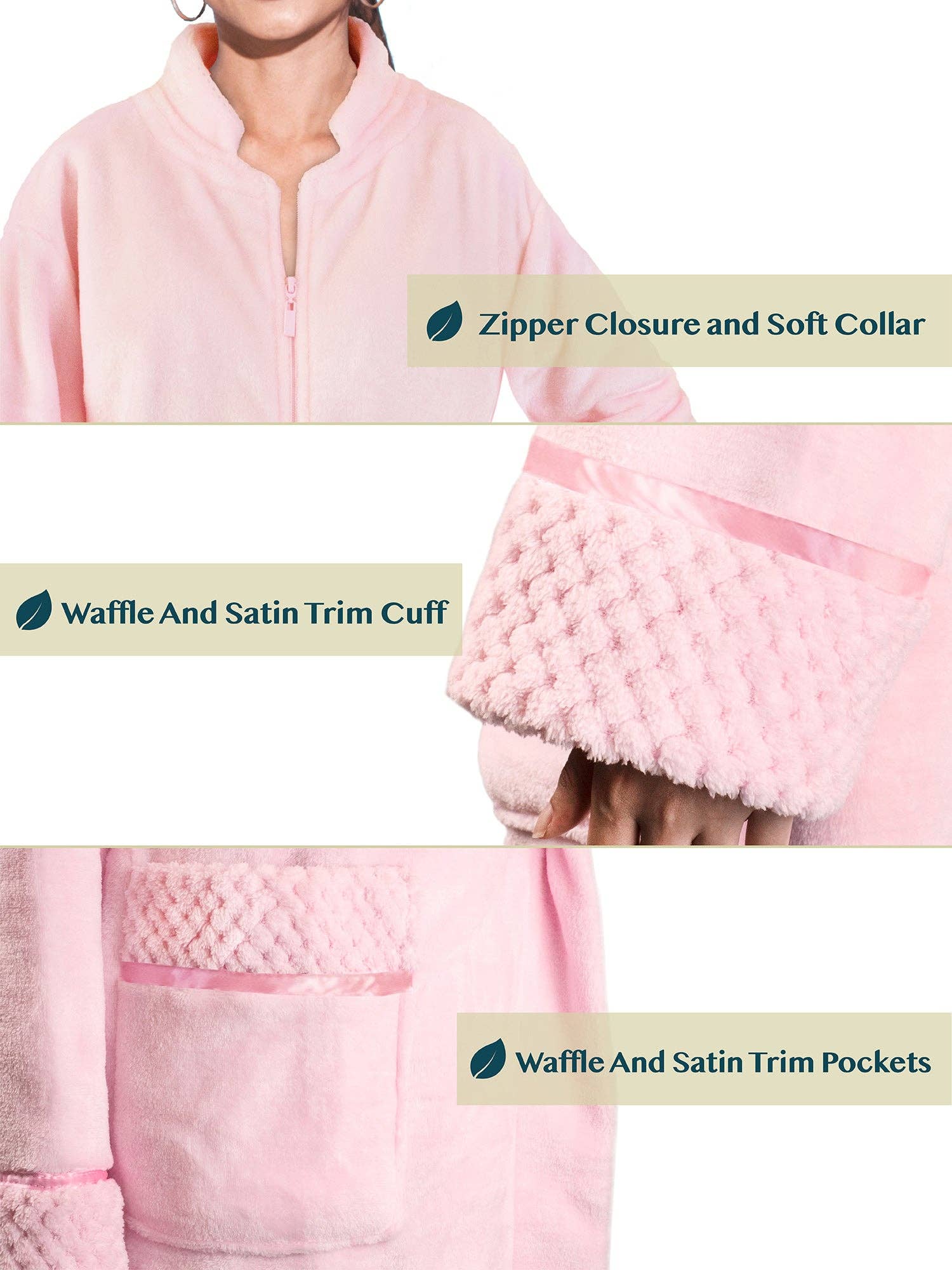 Pavilia - Wholesale Robe - Women's - Women's Housecoat Zipper Robe33