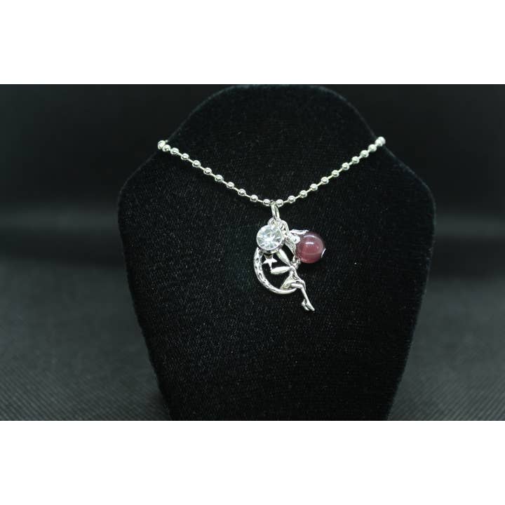 Purple Fairy Cat's Eye Necklace Crystal Witch for wholesale by Witchcrafted in MI