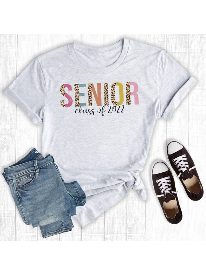 Rebel Rose - Wholesale Screen Printed T-Shirt - Women's - Split Leopard Senior Ash