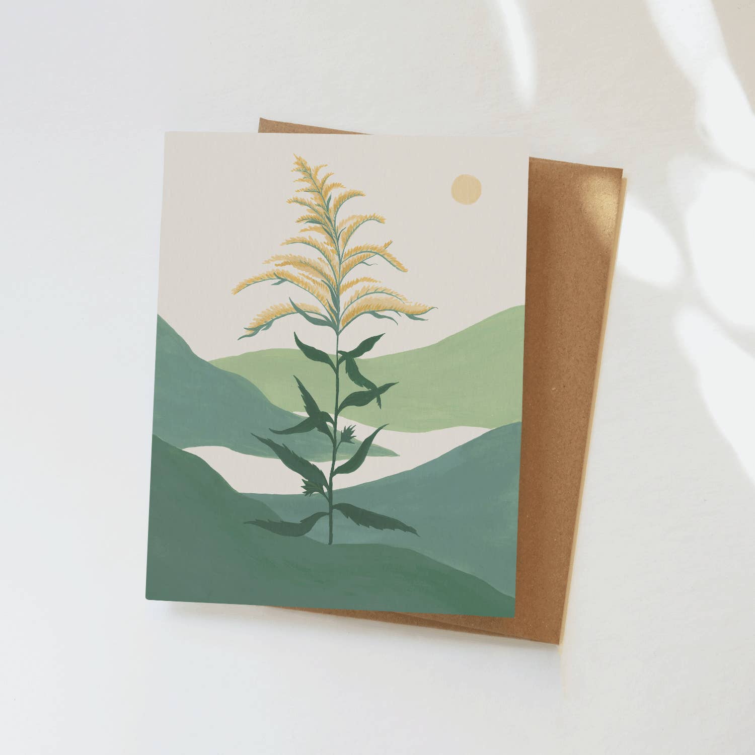 Elana Gabrielle - Wholesale Everyday Greeting Card - Goldenrod Greeting Card - Hand-painted Botanical Design