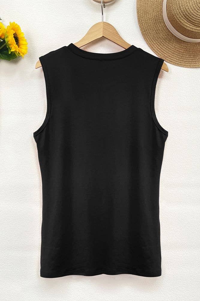 UNISHE - Wholesale Tanktop - Dames - Tanktop met print van de lente en zomer met Amerikaanse vlag STC125D302