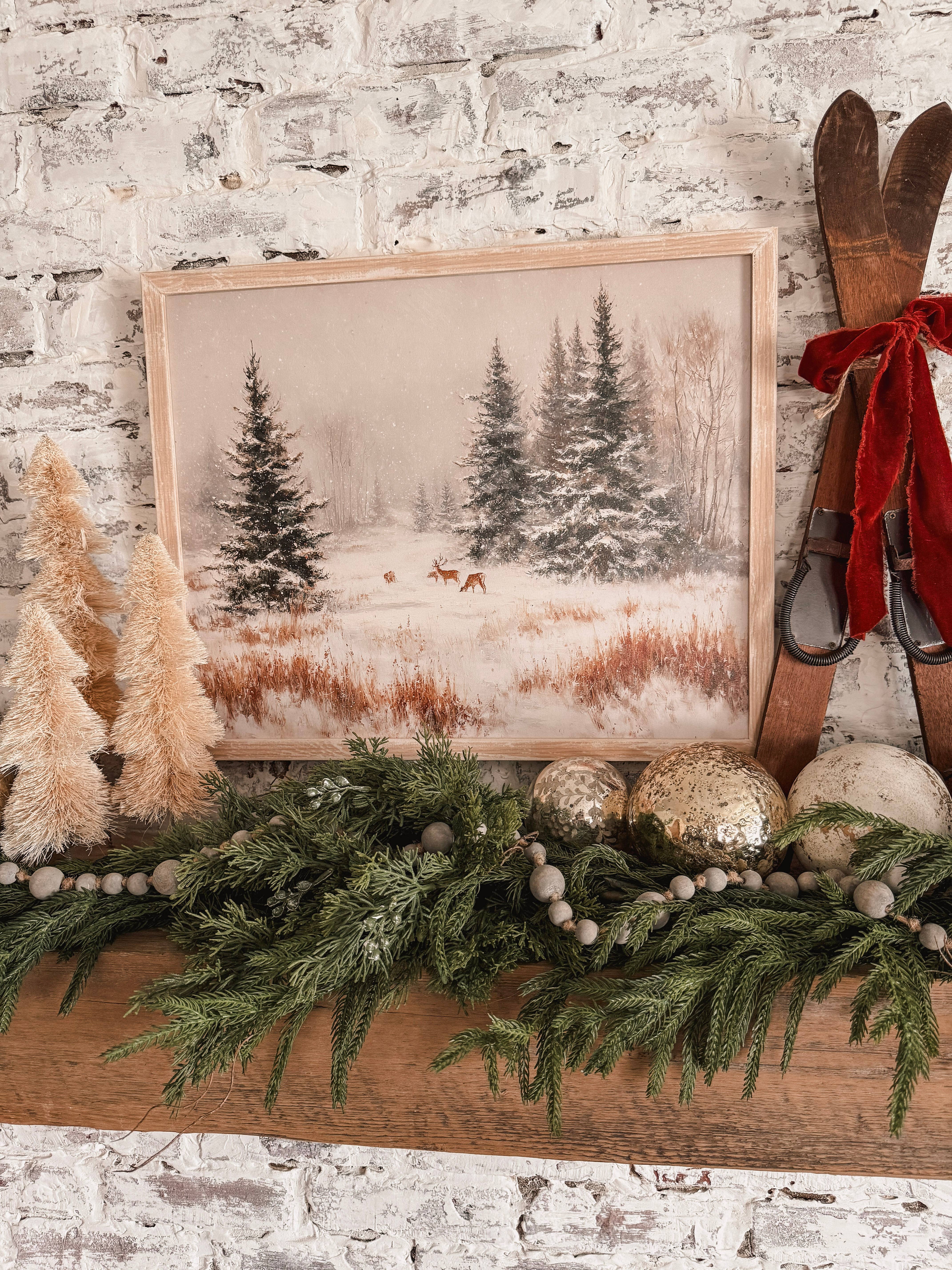 WillowBee Signs & Designs - Wholesale Sign - Snowy Forest with Deer Wood Sign2