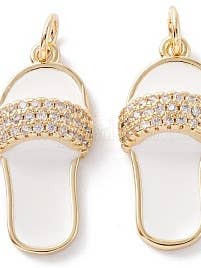 Strandsandalen Goud met Pave Bedel voor wholesale door My Girl in LA