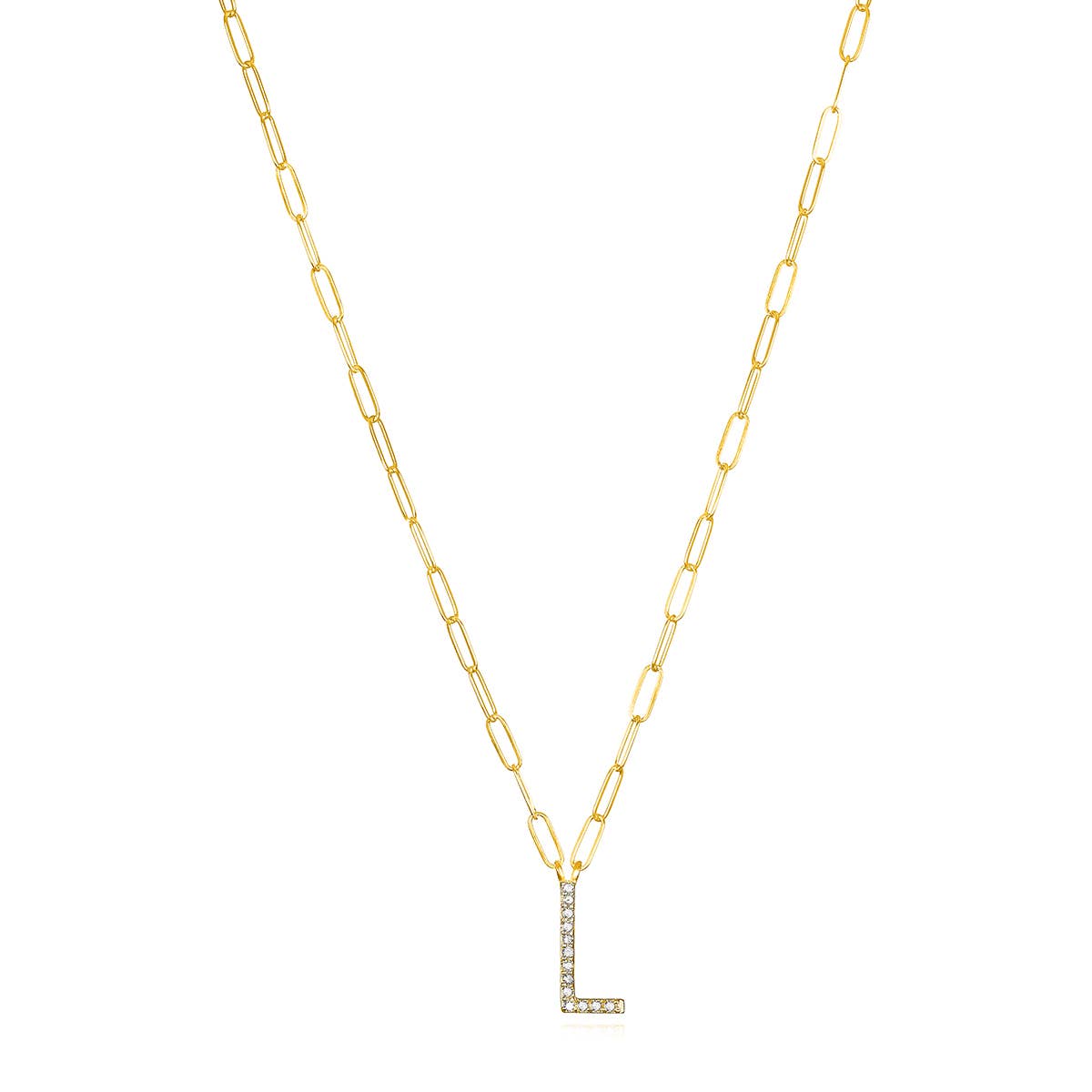 Amelia Rose Jewelry - Wholesale Pendant/Charm Necklace - Grand Diamond Initial Necklaces-All Letters Gold19