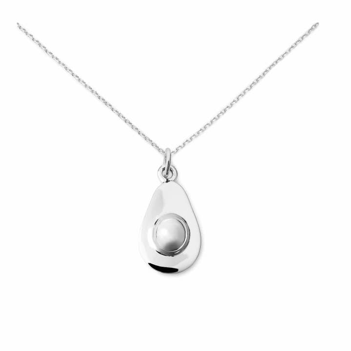 Delicacies Jewelry - Wholesale Pendant/Charm Necklace - Avocado Necklace Sterling Silver By Delicacies Jewelry - Every Purchase Helps Fight Hunger! Foodie Gift, Food Jewelry