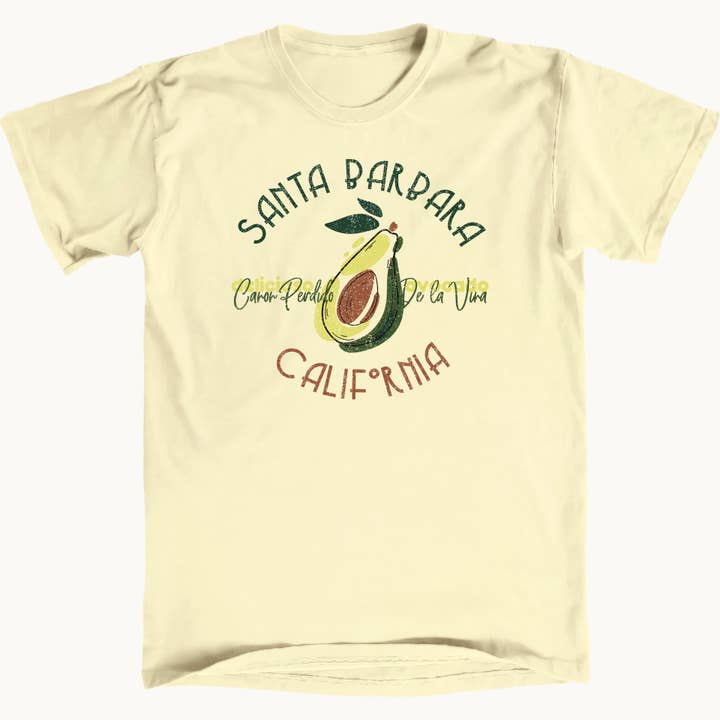 Maglietta Premium Avocado di Santa Barbara per la vendita all'ingrosso da parte di Salt Water Colours
