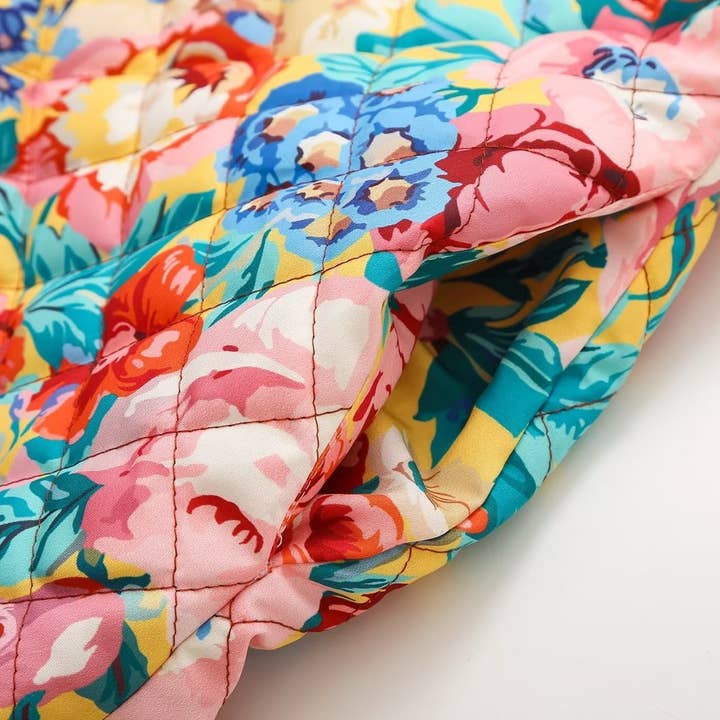 Decor Floral print padded coat winter jacket for wholesale on Faire