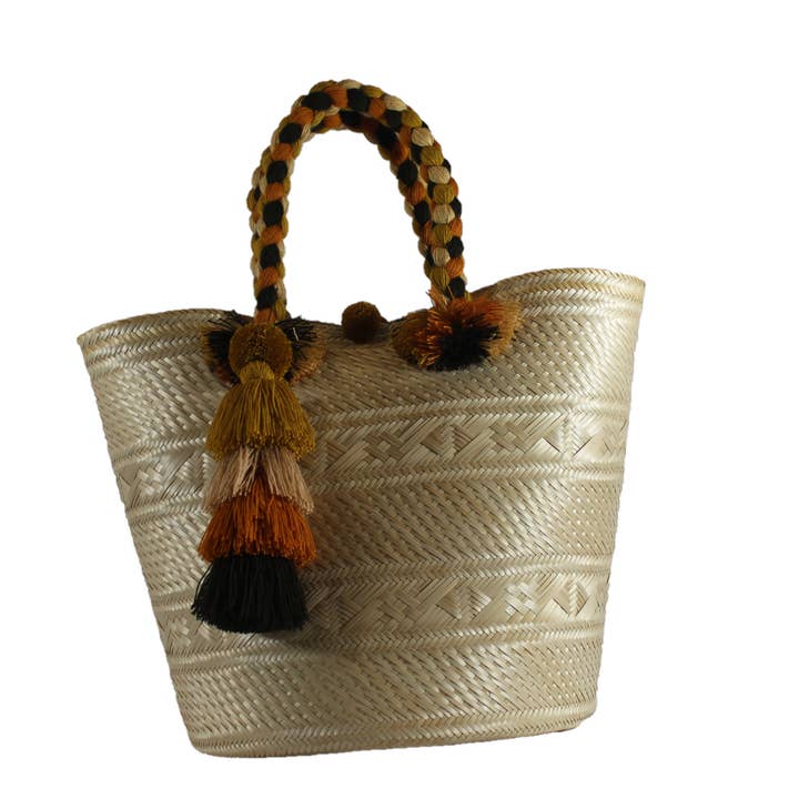 Cesto Chenoa intrecciato a mano per la vendita all'ingrosso da parte di La Flor de Cali