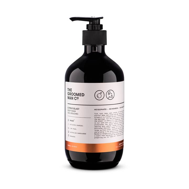 Citrus Blast Body Wash for wholesale by The Groomed Man Co.
