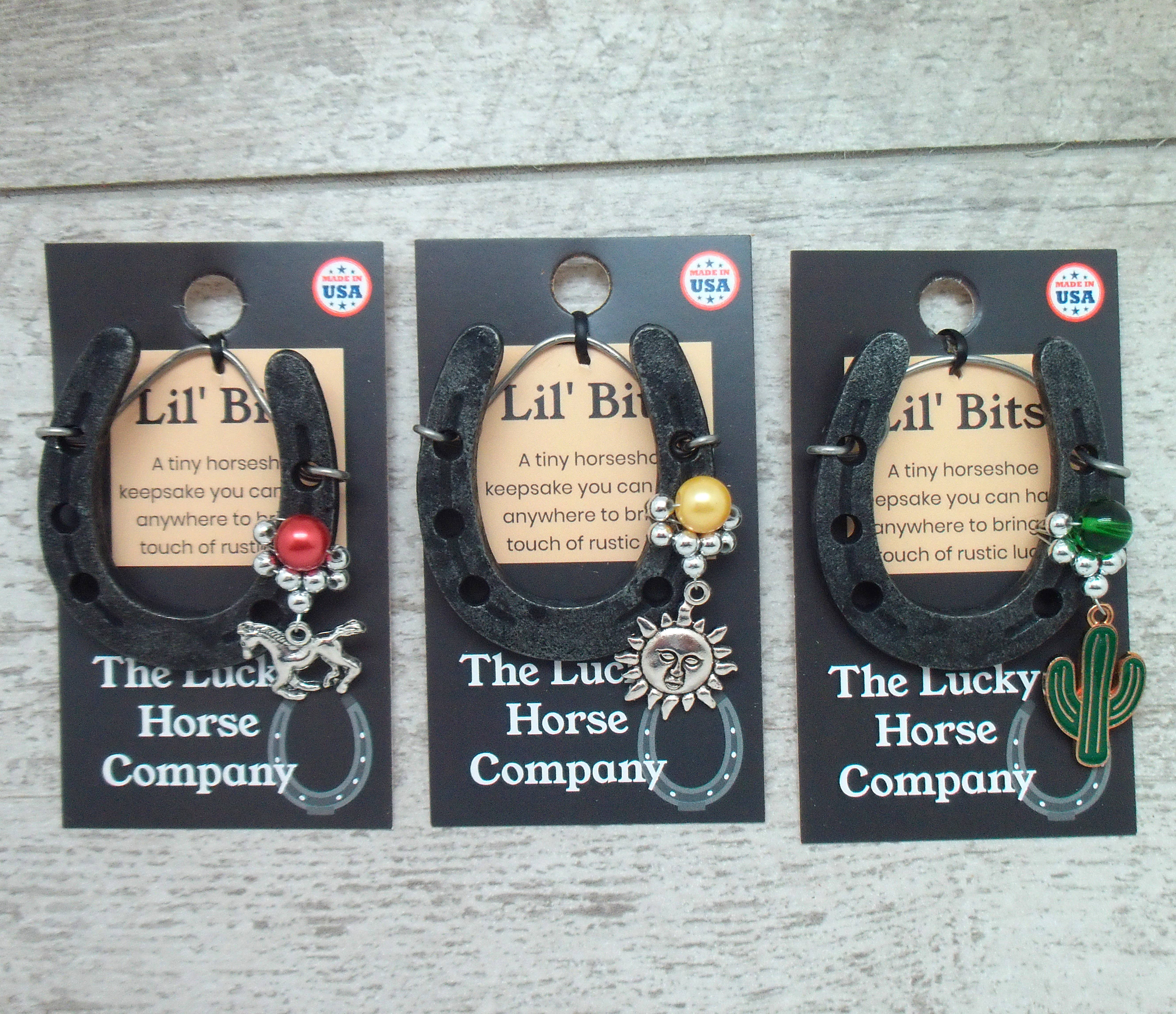 The Lucky Horse Company - Wholesale Ornament - Lil Bit Mini Lucky Horseshoe Ornaments- BEST SELLER MIX 1