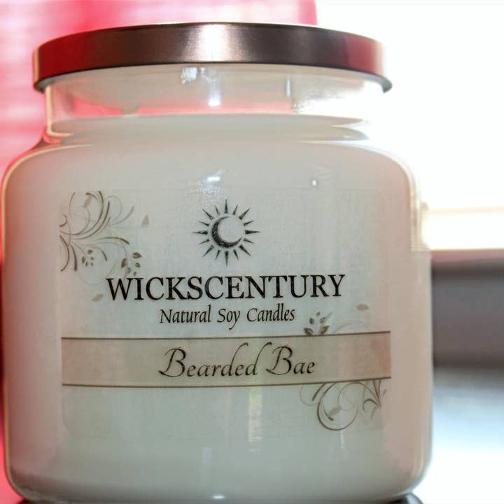 Bearded Bae - 20 oz Platform Soy Candle for wholesale by Wickscentury's Natural Soy Candles