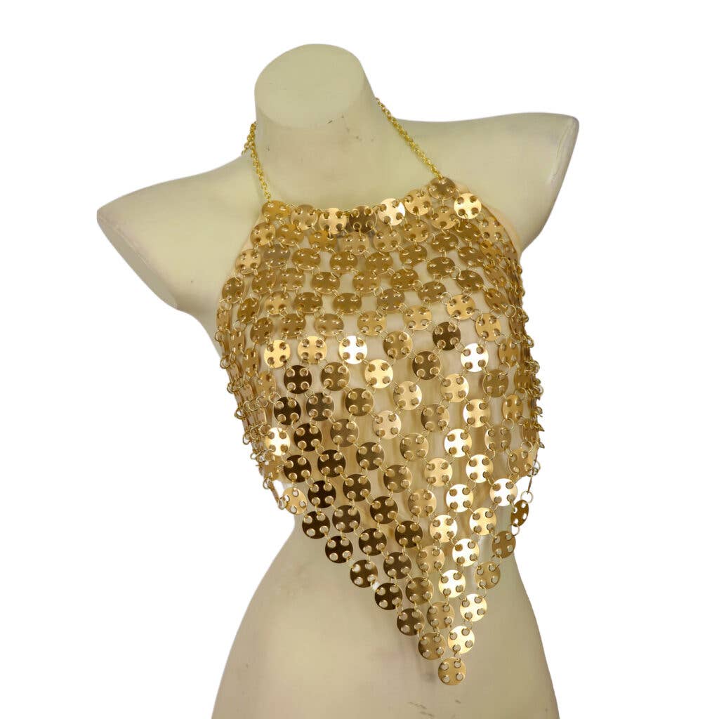 Western Fashion - Wholesale Blouse - Women's - 8456 - Halter top with circles chain1