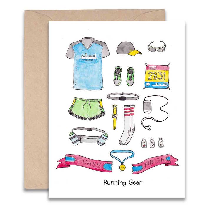 Hardloopuitrusting Kaart voor wholesale door Jodi Lynn's Emporium of Doodles