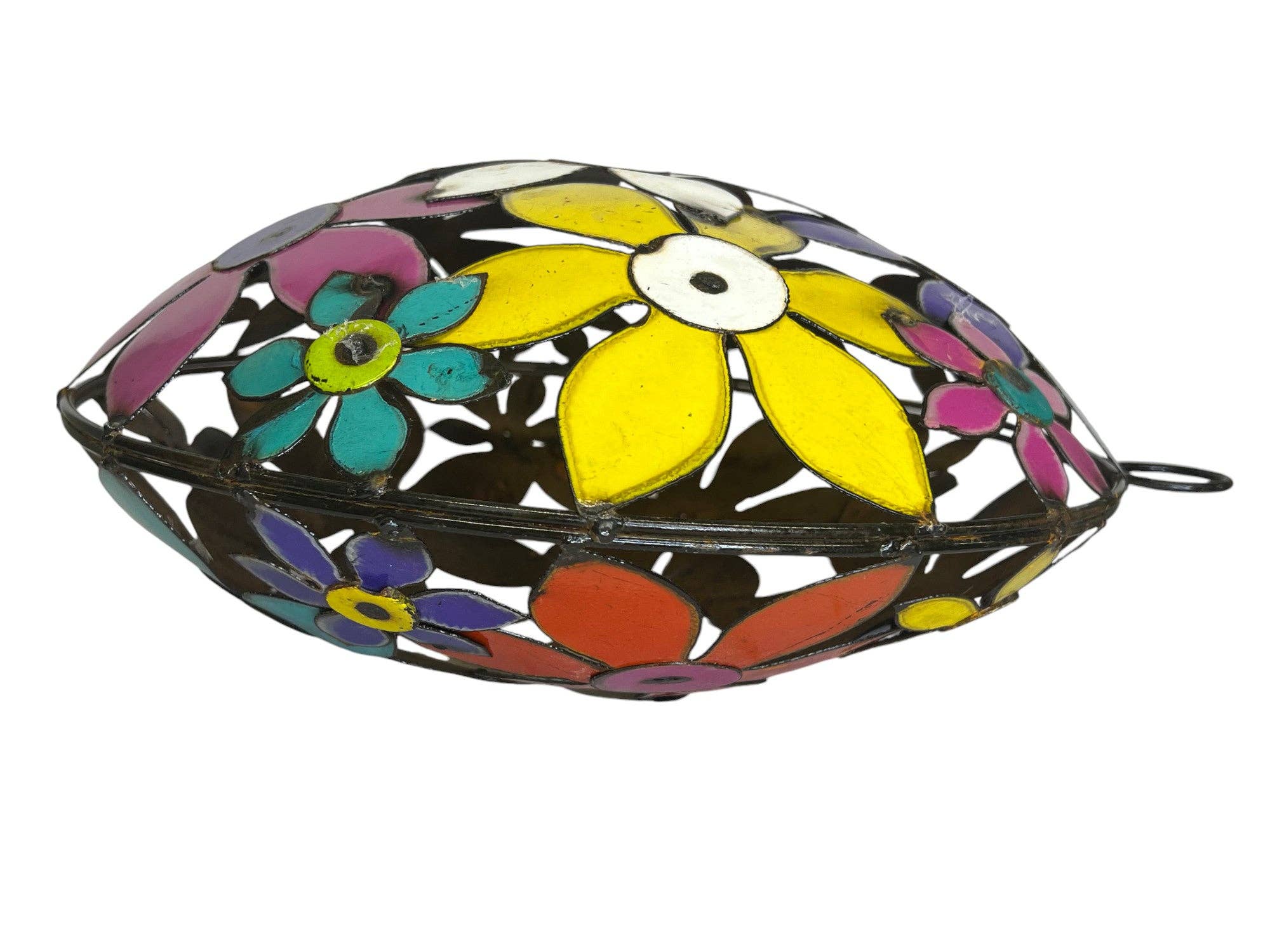 Blue Goat Garden Decor - Wholesale Outdoor Ornament/Decor - Oversize Metal Flowers Medallion ornament1