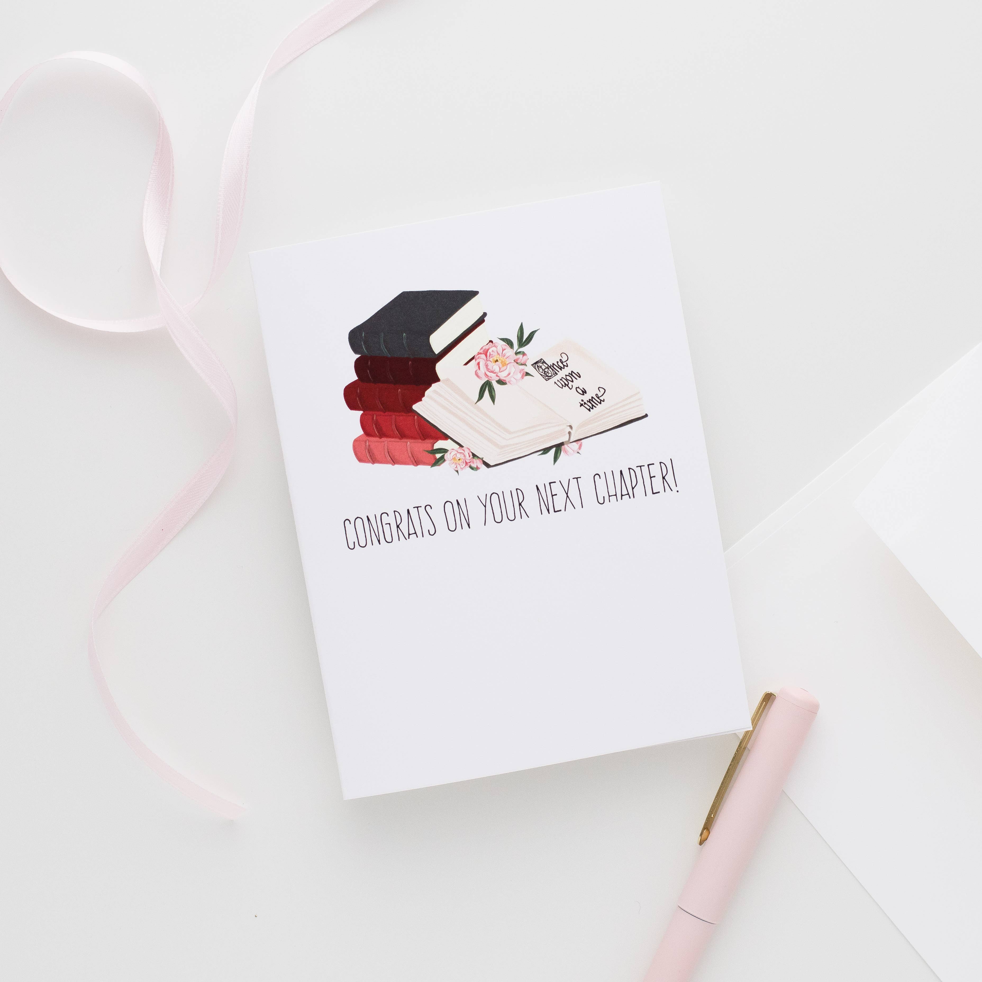 Jaybee Design - Wholesale Congratulations Card - Congrats On Your Next Chapter! - Greeting Card1