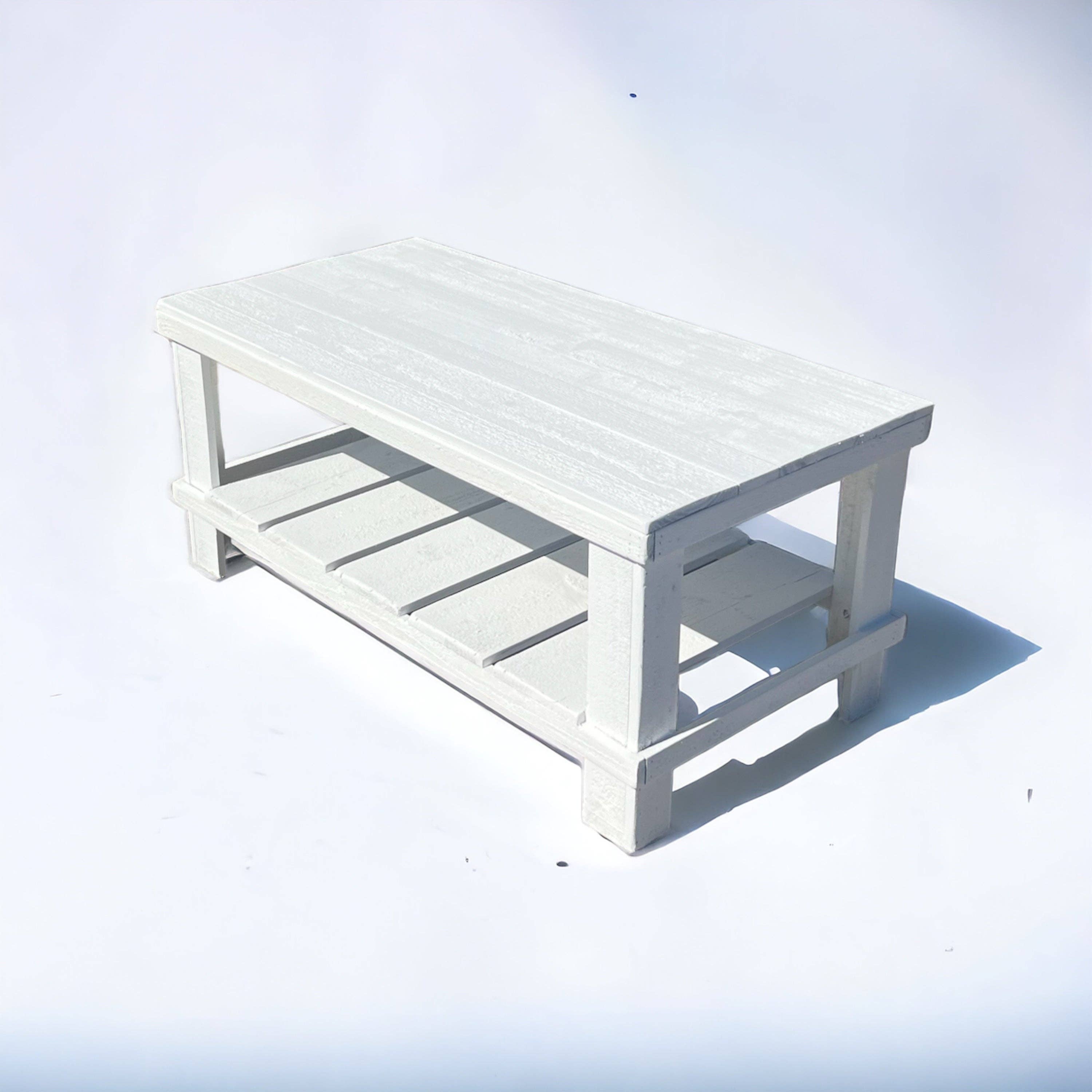 Intrinsic Haven - Wholesale Coffee Table - Farmhouse Rustic Wood Living Room Coffee Table with Shelf3