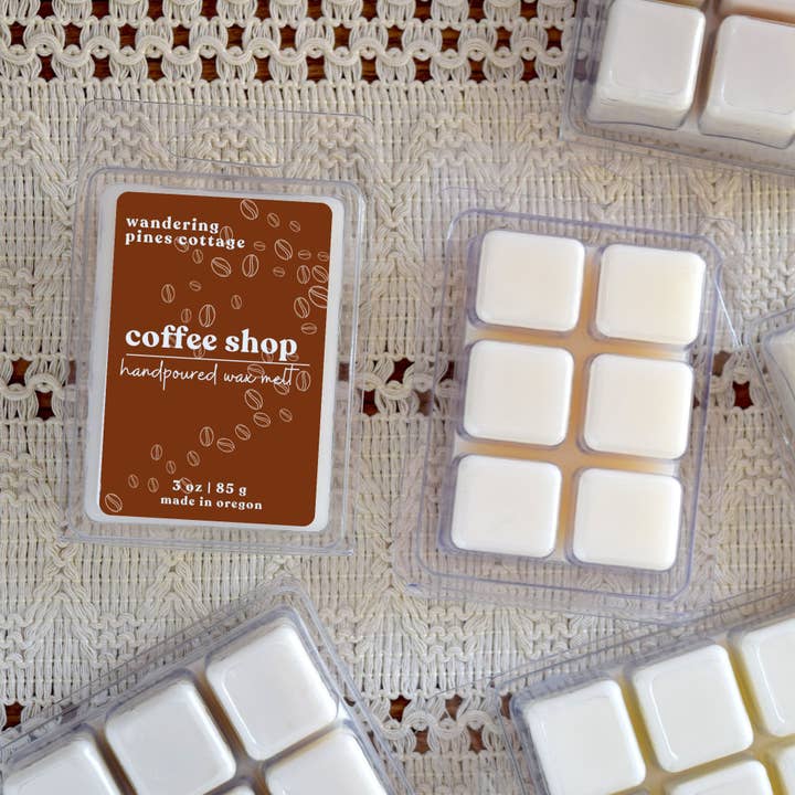 Coffee Shop Espresso Wax Melts Clamshell - 3 oz for wholesale by Wandering Pines Cottage