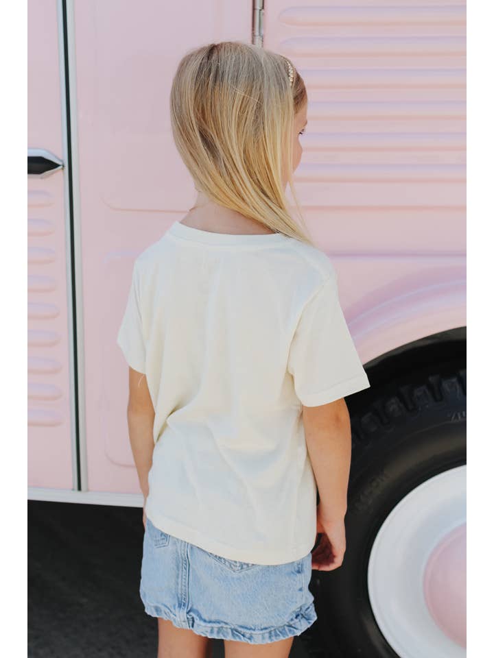 Crowned Free - Vendita all'ingrosso Maglietta serigrafata - Bambini - Maglietta Bambini "Lascia che la tua Luce Brilli" - Pesca6