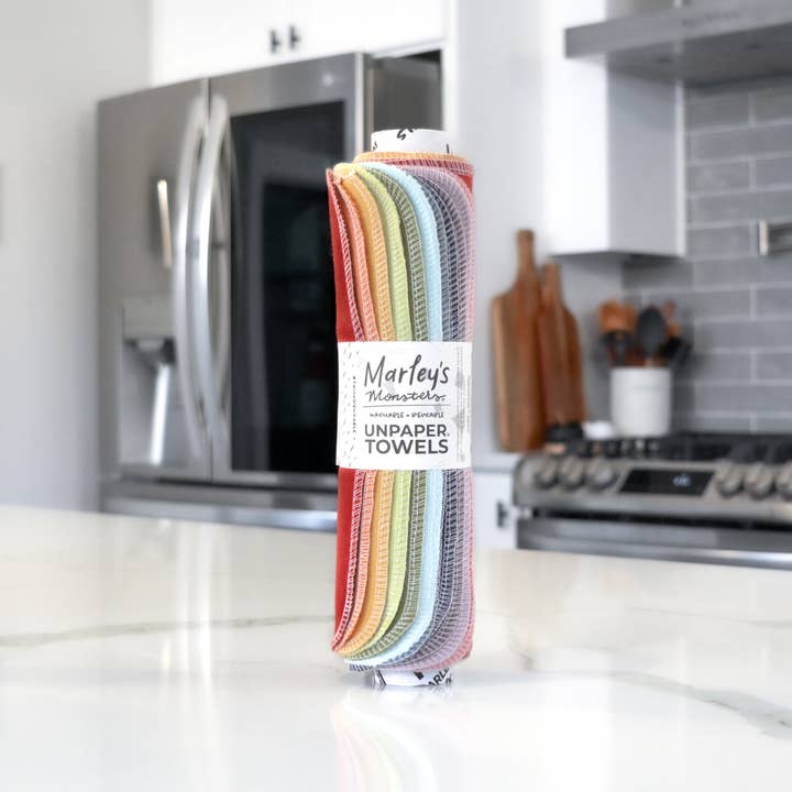 Marley's Monsters - Wholesale Paper Towels - UNpaper® Towels: Earthy Rainbow - 12 or 24 count rolls - Case of 6