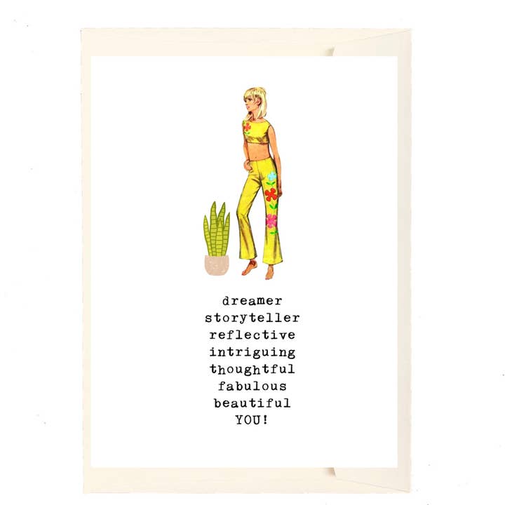 Paperlove Boutique - Wholesale Everyday Greeting Card - dreamer, storyteller,reflective,intriguing,thoughtful...YOU!