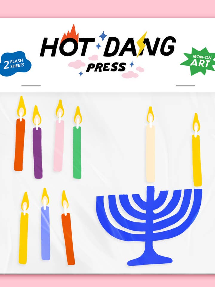 DIY Menorah strygemærke for engroshandel hos Hot Dang Press