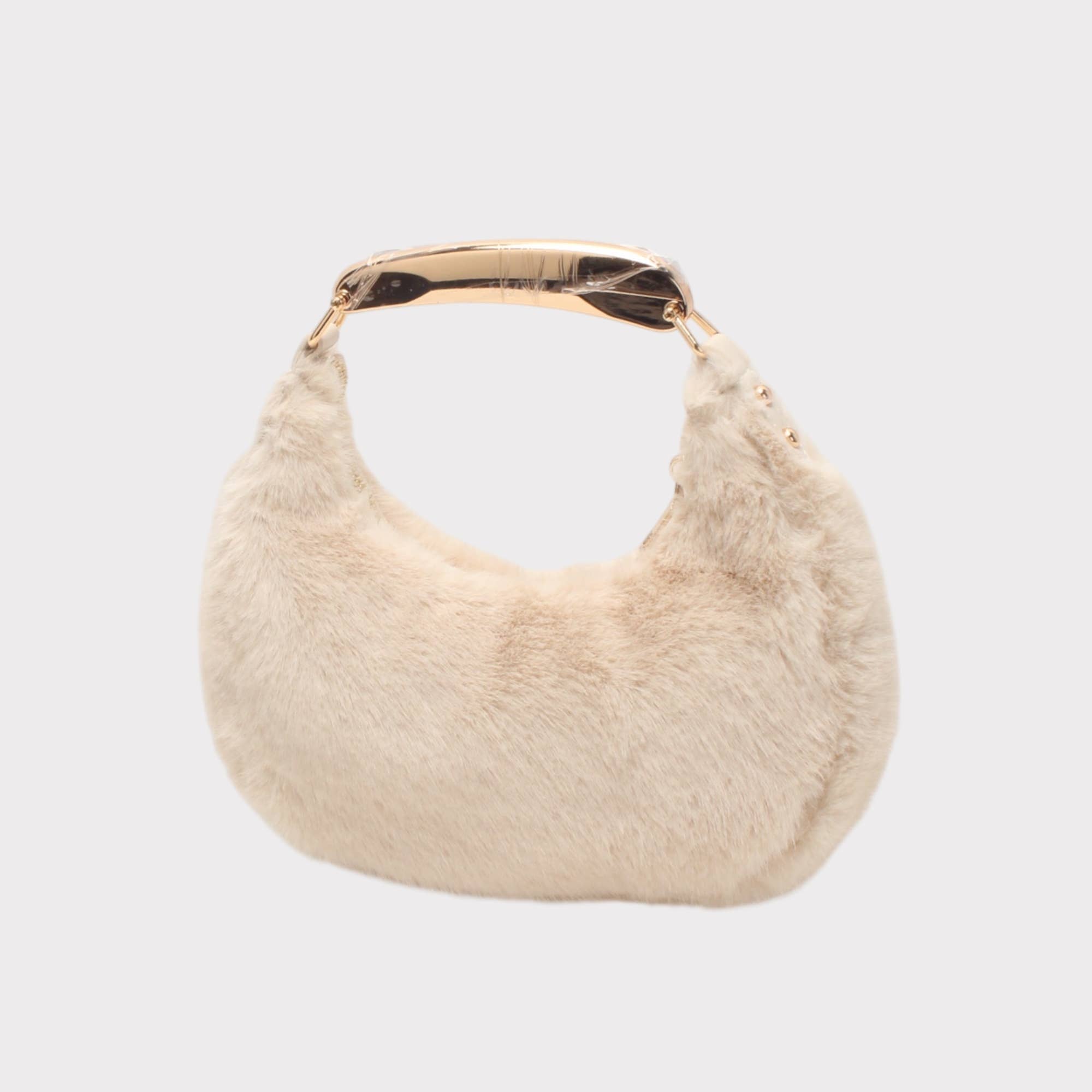 BESTINI - Wholesale Messenger Bag - Women's - Fur shoulder bag with wrist strap, zip closure2