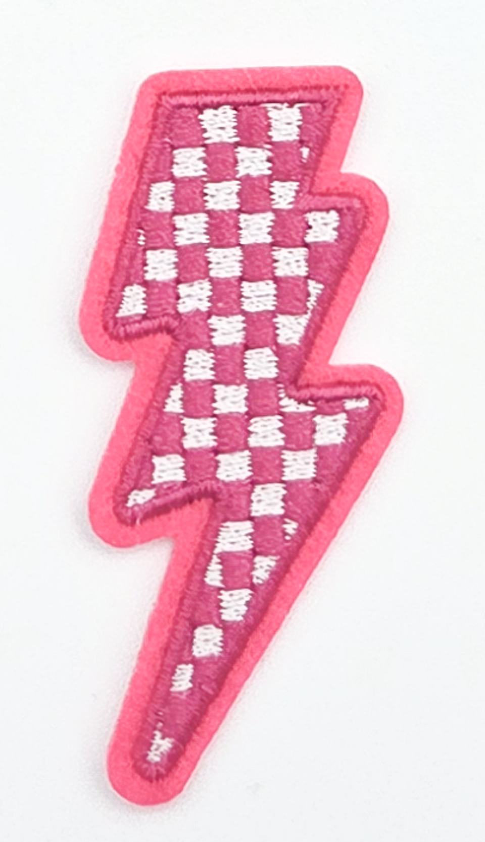 Trendy Transfers - Vendita all'ingrosso Toppe - Toppa ricamata a forma di fulmine a scacchi per CAPPELLO/TASCA3