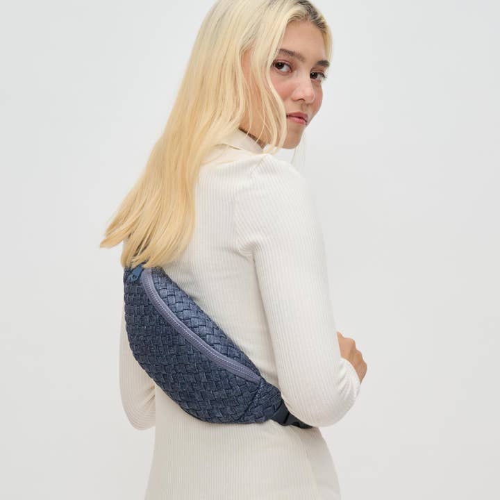 Sol and Selene - Vente Sac ceinture – femme - Sac banane tissé en néoprène Aim High146