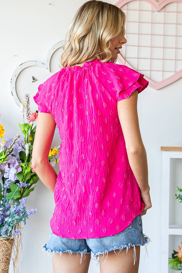 7th Ray - Venta al por mayor Blusa - Mujer - Blusa de Mujer con Lazo y Escote en V T51311