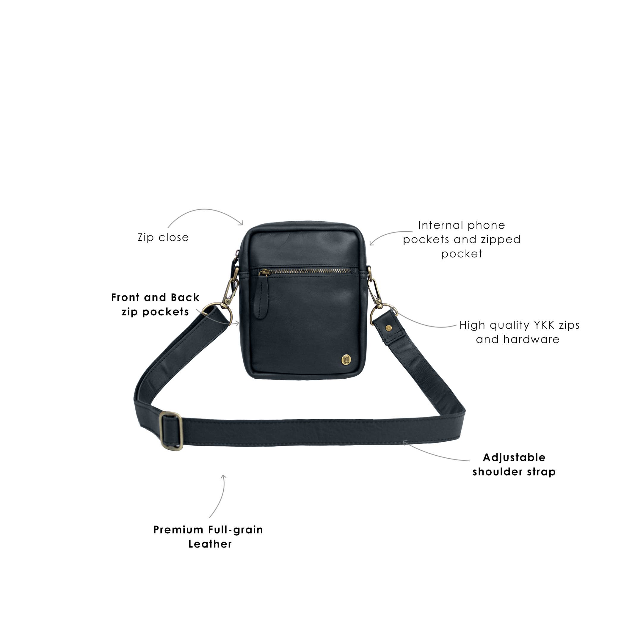 MAHI Leather - Wholesale Crossbody Bag - Men's - The Classic Flight Bag5