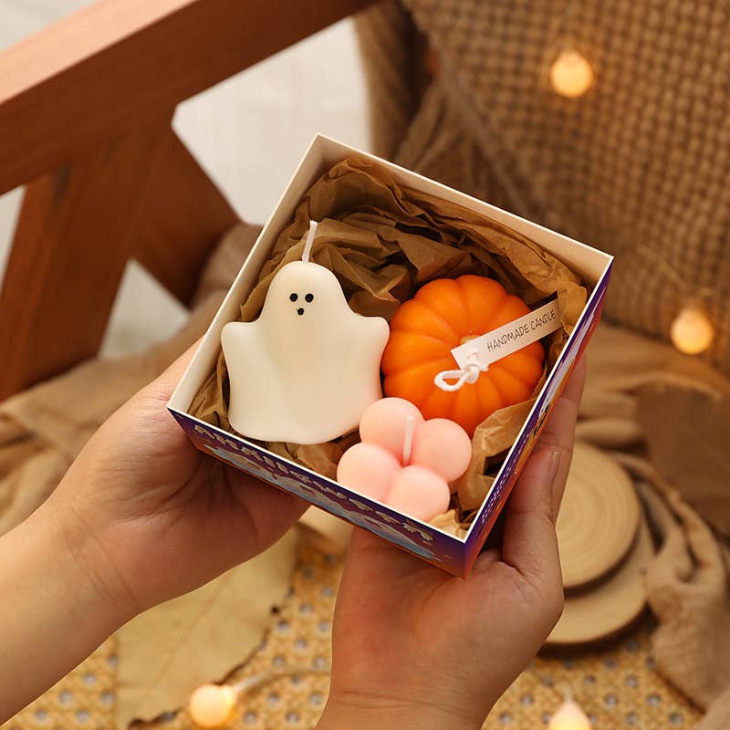 Candles Meta - Wholesale Novelty Candle - Halloween Ghost Gift Box Set Scented Candles CM0231