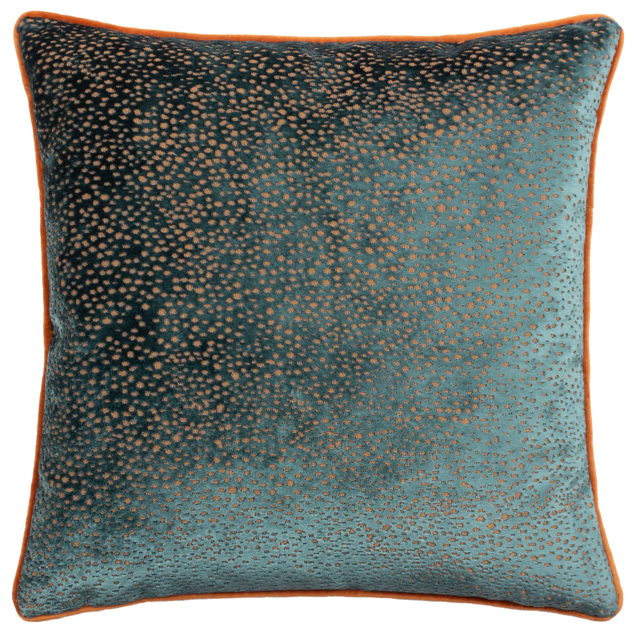 Teal Rust Estelle Spotted Cushion Teal/Rust for wholesale on Faire0