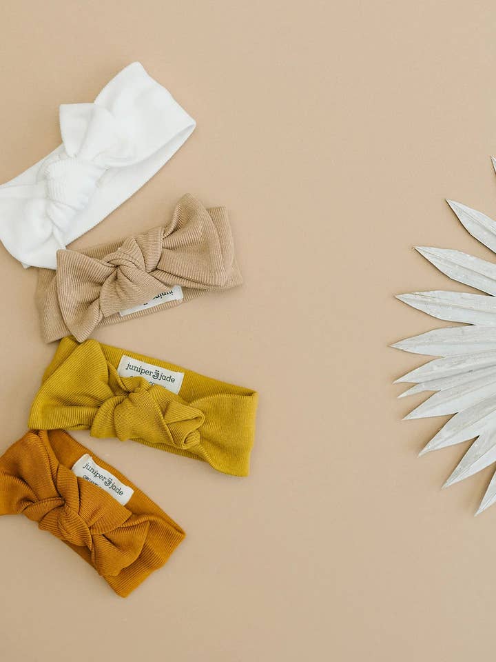 Organic Baby Headbands for wholesale by Lucky Panda Kids