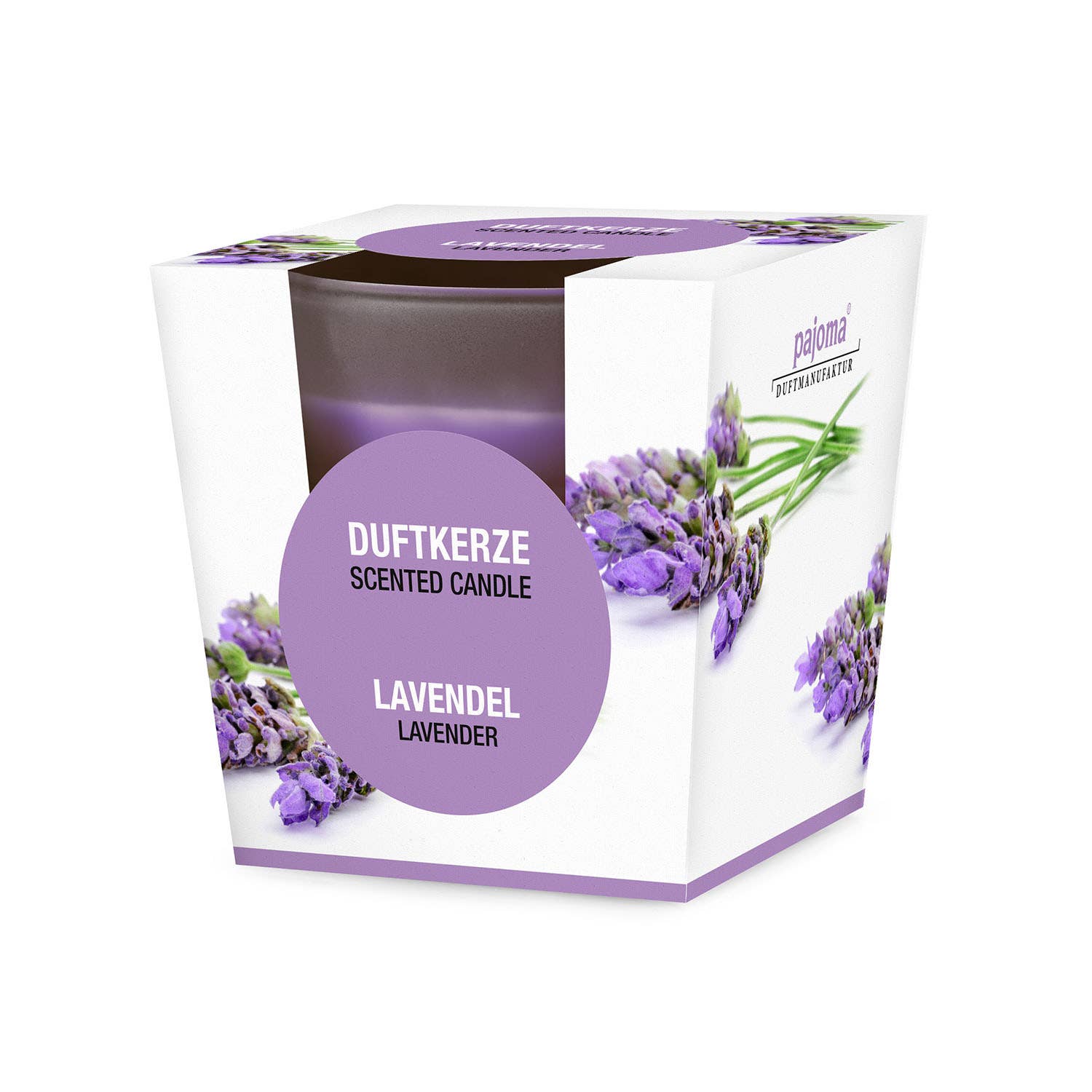 Pajoma - Wholesale Jar/Filled Candle - DK lavender/glass box
